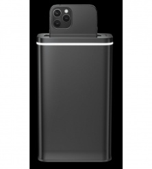 Simplehuman tisztítóállomás mobiltelefonokhoz, sötétszürke acél ST4001