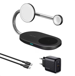 Voltme MagPak 3-IN-1 sorozat Qi2 + MFI (fekete)