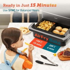 Cosori Dual Blaze TwinFry Smart 10L + fogó - fehér