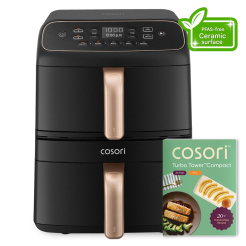 Forrólevegős fritőz Cosori Turbo Tower Compact 8,6 L, kerámia - fekete