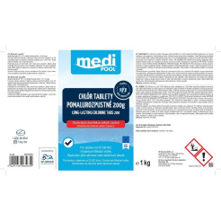 mediPOOL KLÓR lassan oldódó tabletták 200 g, 1,0 kg