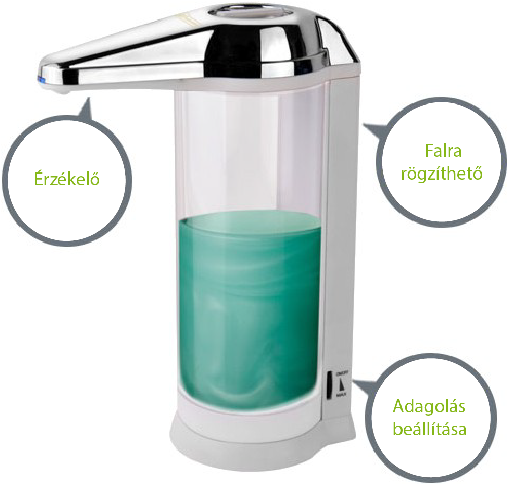 A Helpmation 500 ml (V-470) érintésmentes szappanadagoló előnyei