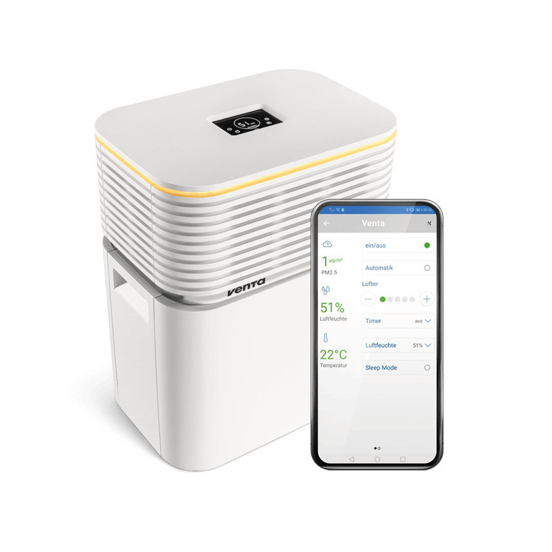 A Venta LW74 WiFi AeroStyle mobilalkalmazáson keresztül is vezérelhető