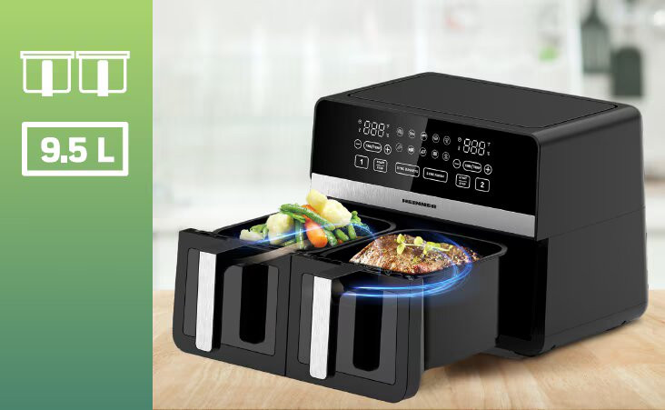 Két 9,5 literes tapadásmentes kosár