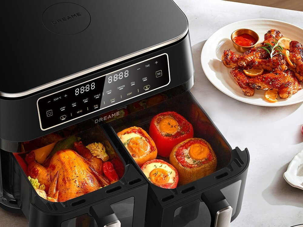 Két külön kamra a különböző ételek egyidejű elkészítéséhez